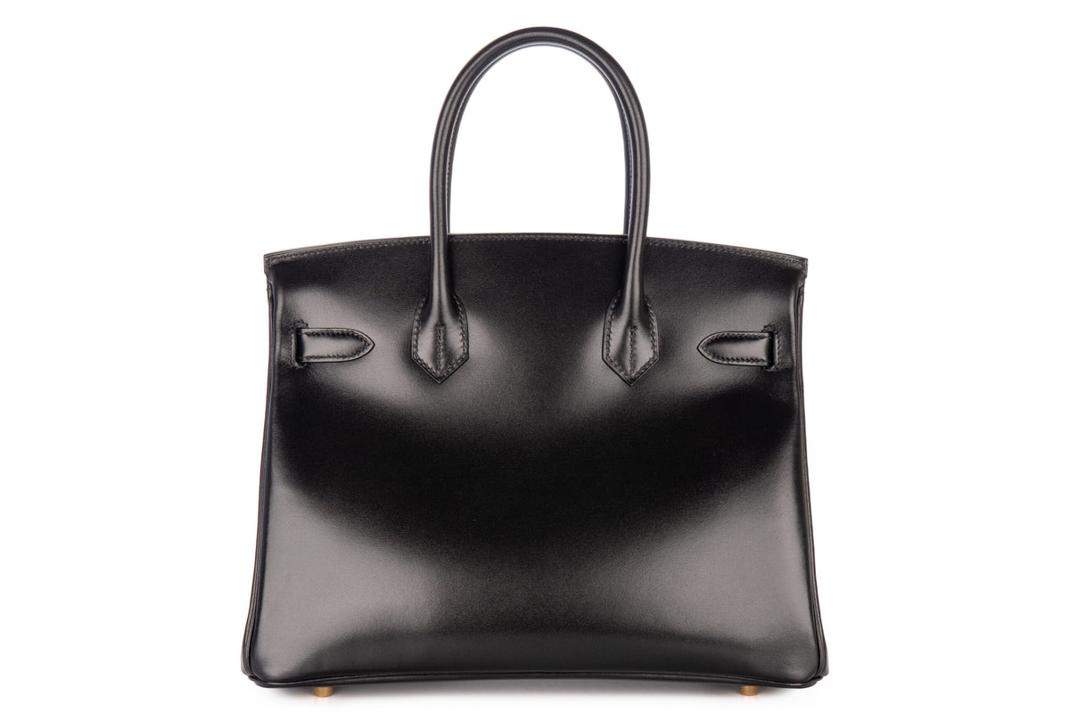 Hermès Birkin 30 Noir - Black Box Leather Retourne Gold Hardware - view 3