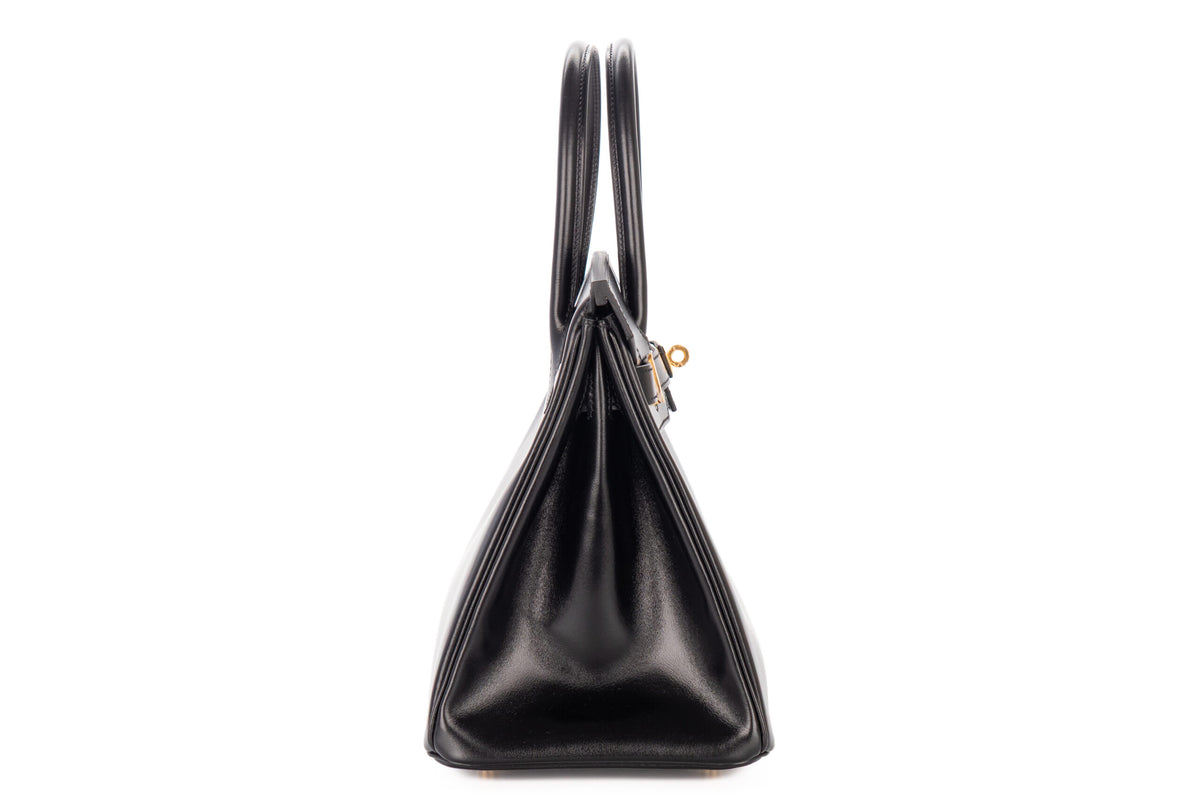 Hermès Birkin 30 Noir - Black Box Leather Retourne Gold Hardware - view 5