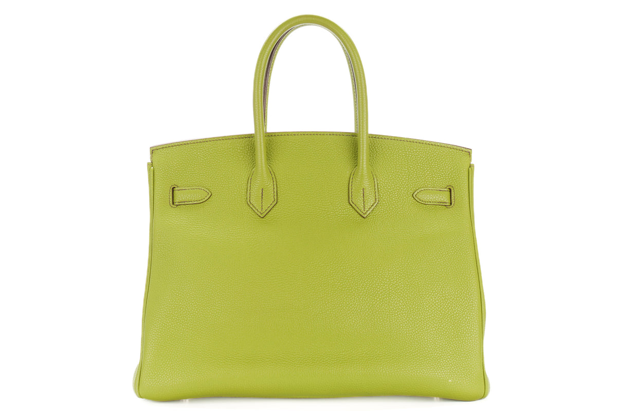 Hermès Birkin 35 Vert Anis Togo Palladium Hardware - view 3