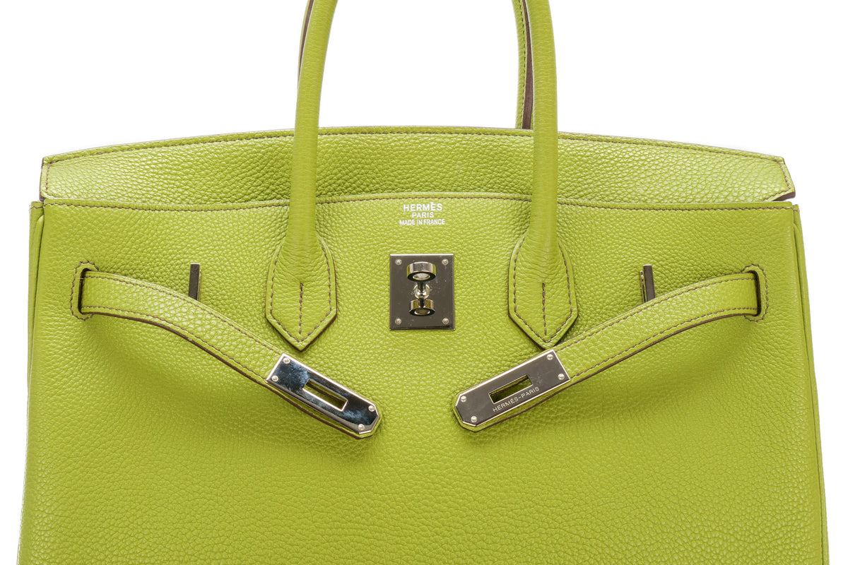 Hermès Birkin 35 Vert Anis Togo Palladium Hardware - view 9