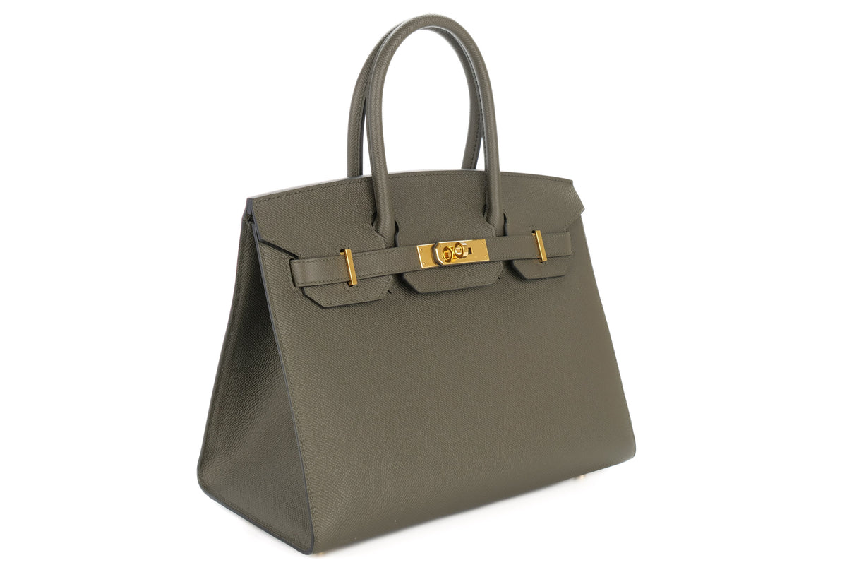 Hermès Birkin 30 Vert De Gris Epsom Gold Hardware - view 2