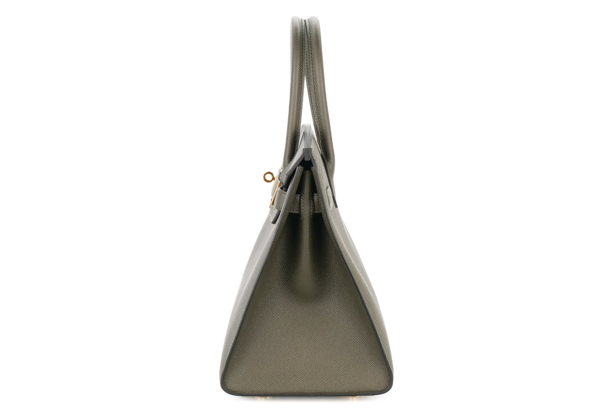 Hermès Birkin 30 Vert De Gris Epsom Gold Hardware - view 4