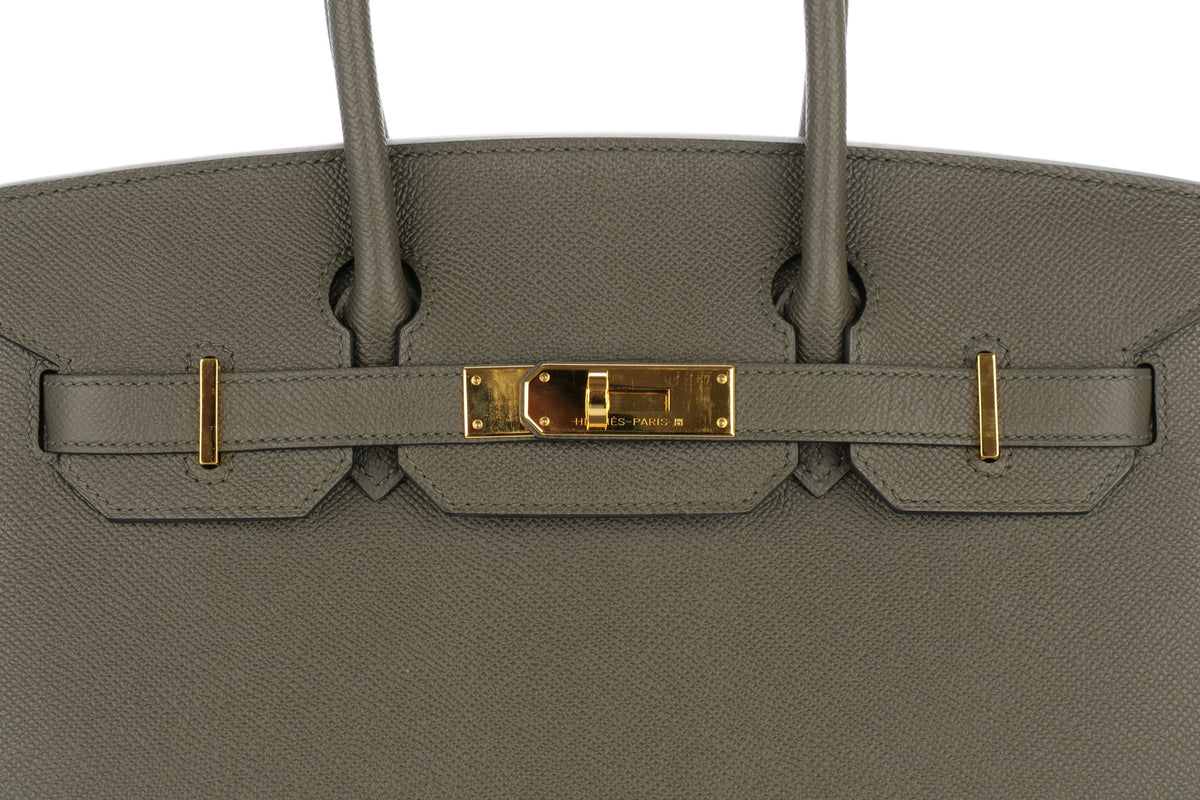 Hermès Birkin 30 Vert De Gris Epsom Gold Hardware - view 7