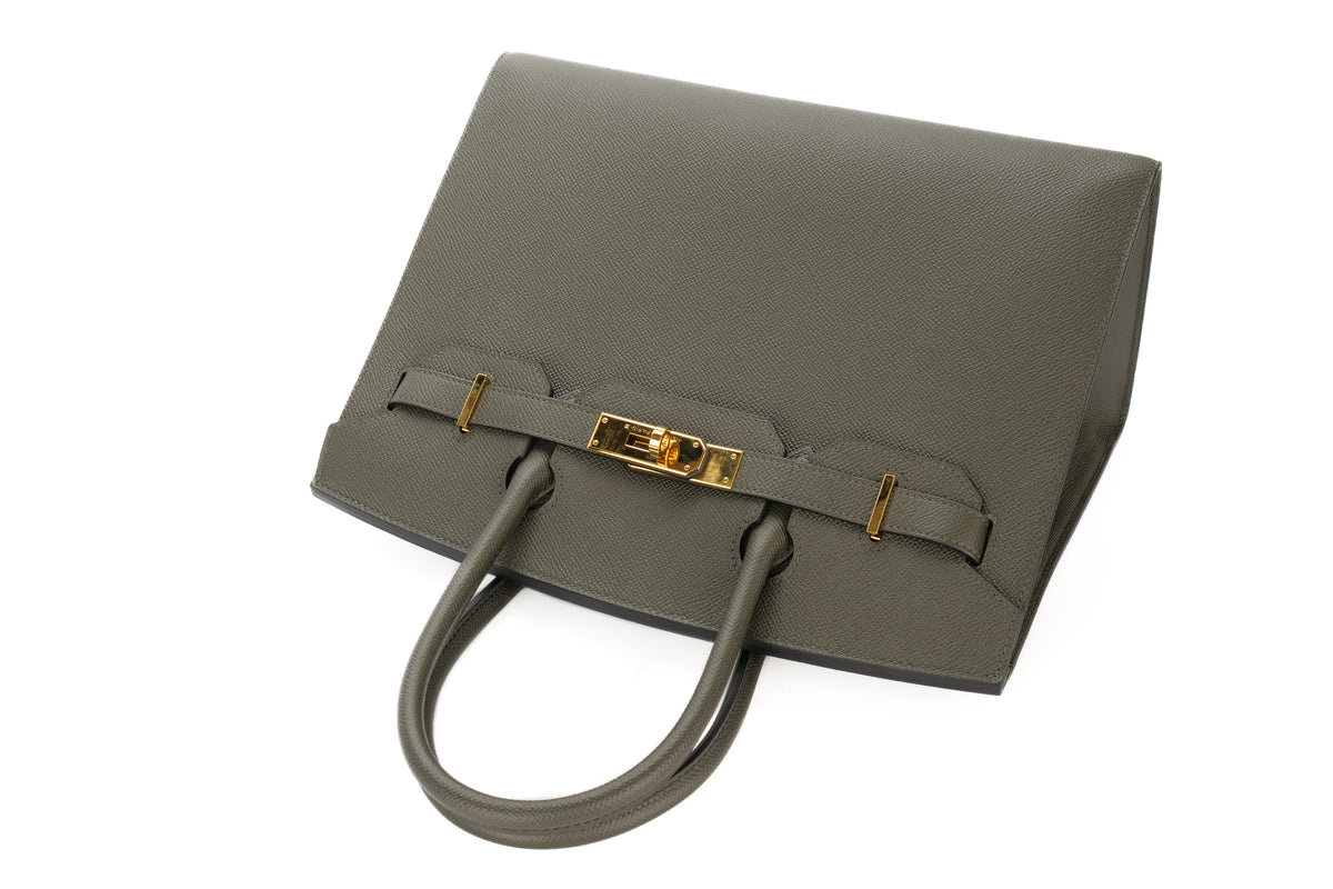 Hermès Birkin 30 Vert De Gris Epsom Gold Hardware - view 8