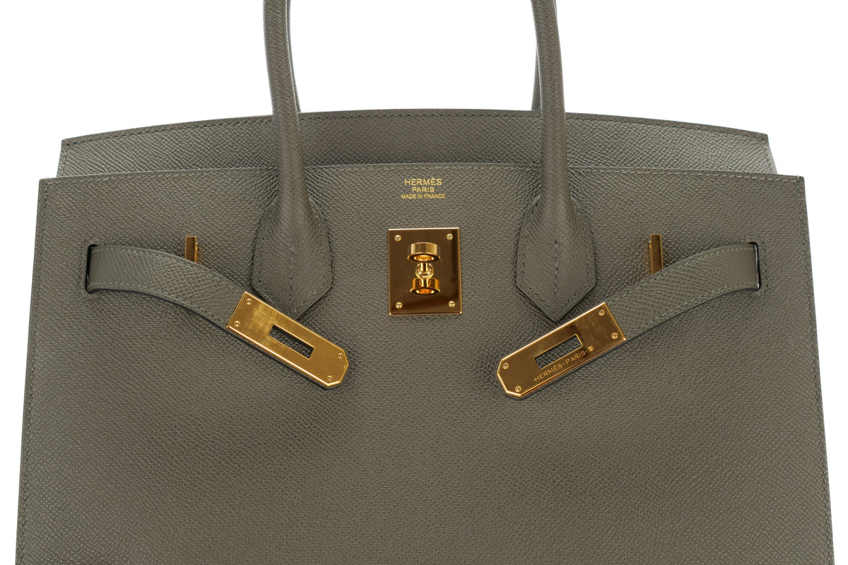 Hermès Birkin 30 Vert De Gris Epsom Gold Hardware - view 9
