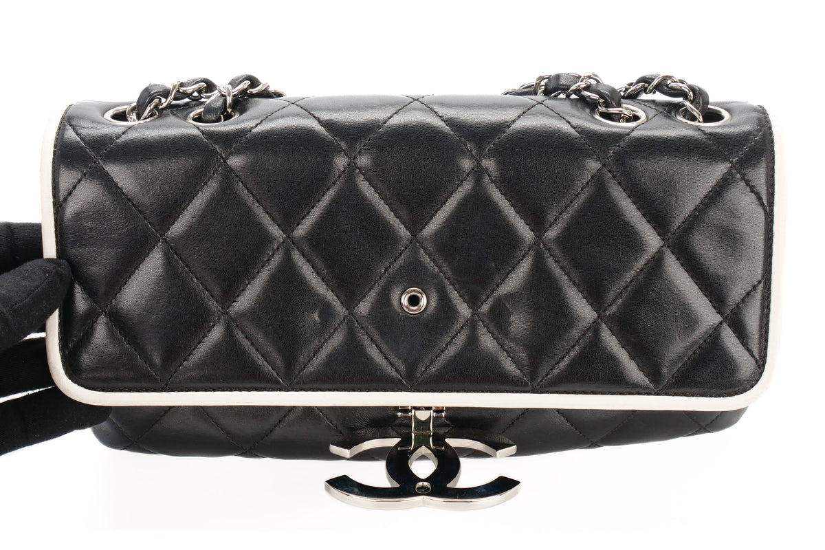 Chanel Medium Bag Quilted Divine Black Lambskin Silver Hardware - view 8