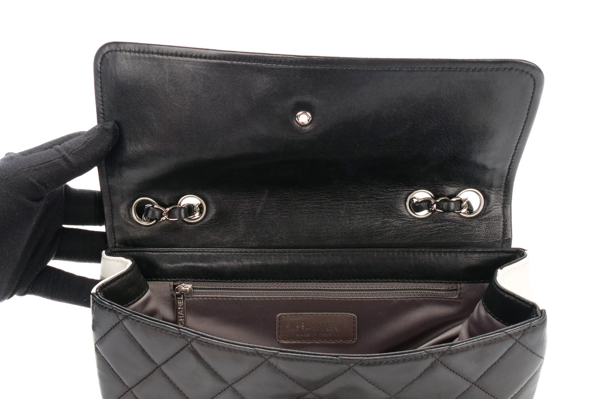 Chanel Medium Bag Quilted Divine Black Lambskin Silver Hardware - view 9