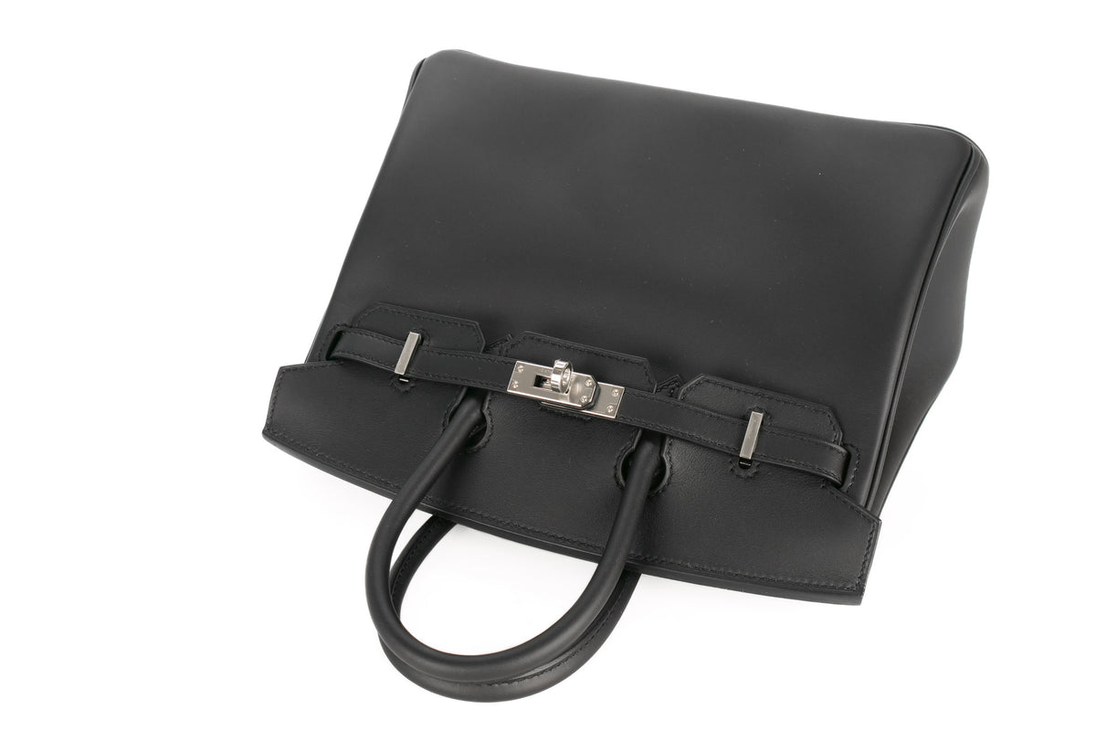 Hermès Birkin 25 Black / Noir Swift Palladium Hardware - view 8