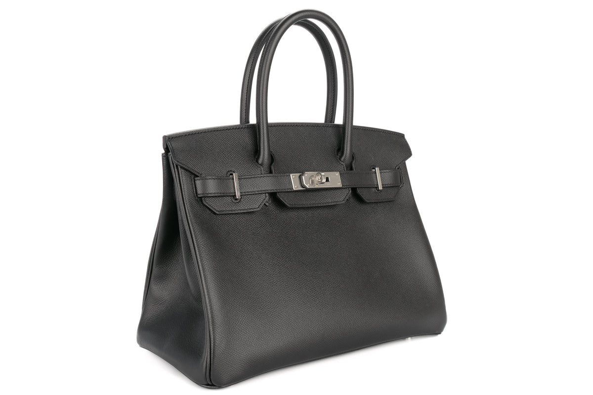 Hermès Birkin 30 Black / Noir Epsom Retourne Palladium Hardware - view 2
