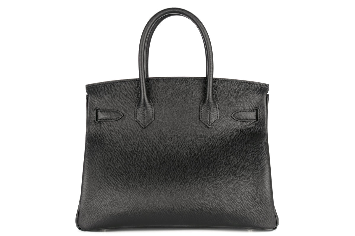 Hermès Birkin 30 Black / Noir Epsom Retourne Palladium Hardware - view 3