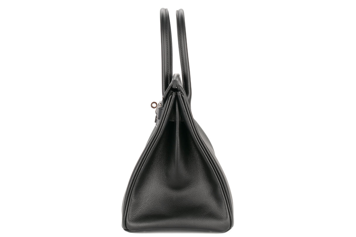 Hermès Birkin 30 Black / Noir Epsom Retourne Palladium Hardware - view 4