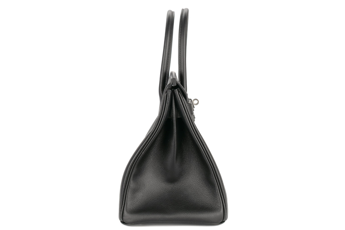 Hermès Birkin 30 Black / Noir Epsom Retourne Palladium Hardware - view 5