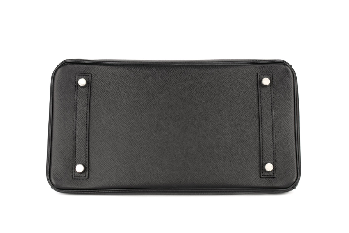 Hermès Birkin 30 Black / Noir Epsom Retourne Palladium Hardware - view 6