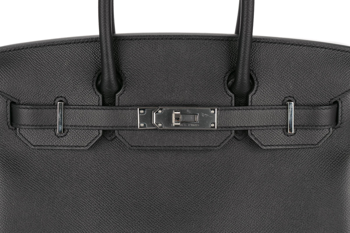 Hermès Birkin 30 Black / Noir Epsom Retourne Palladium Hardware - view 7