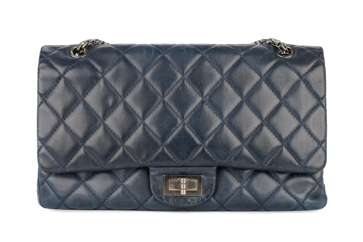 Chanel 2.55 Reissue 227 Navy Lambskin Ruthenium Hardware - view 1