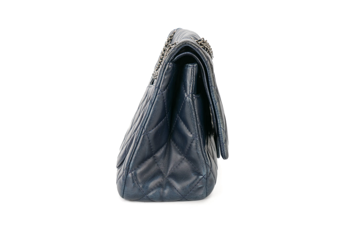 Chanel 2.55 Reissue 227 Navy Lambskin Ruthenium Hardware - view 5