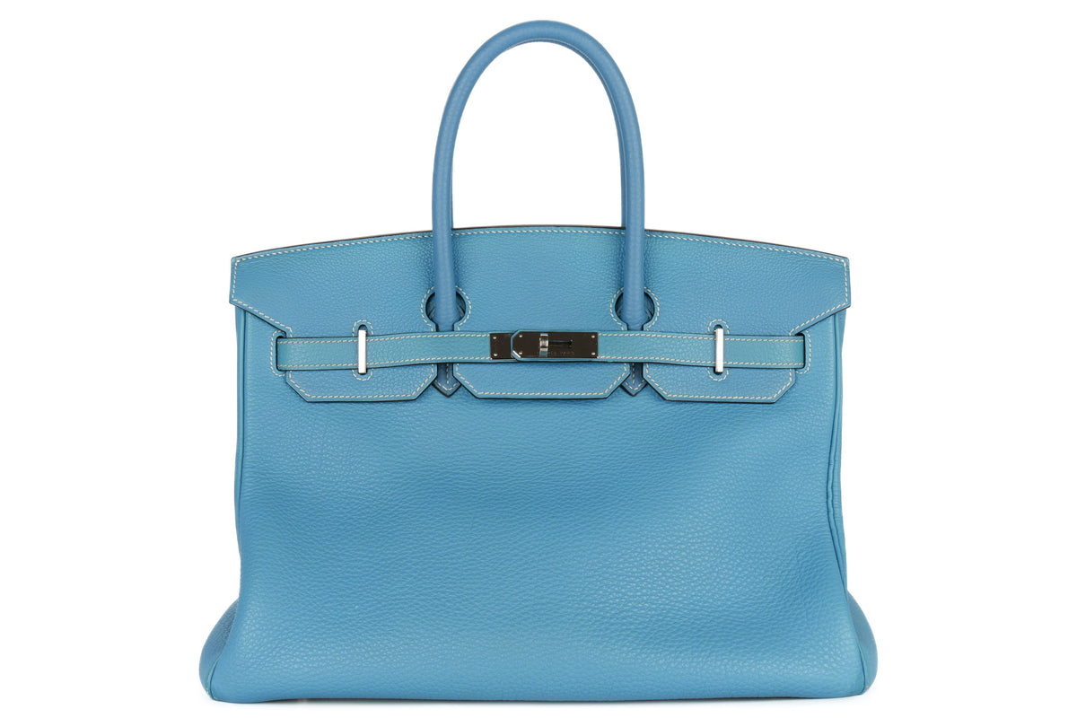Hermès Birkin 35 Bleu Jean Togo Palladium Hardware - view 1