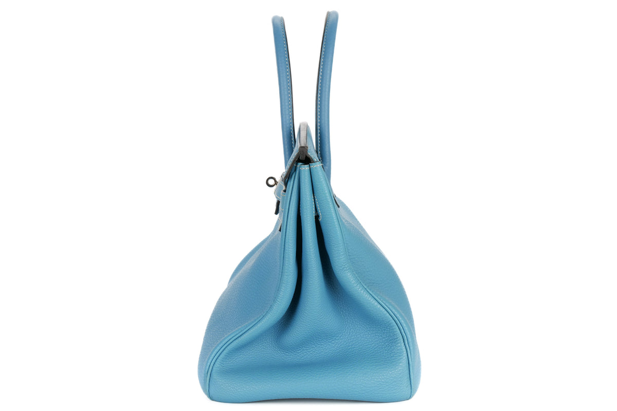 Hermès Birkin 35 Bleu Jean Togo Palladium Hardware - view 4