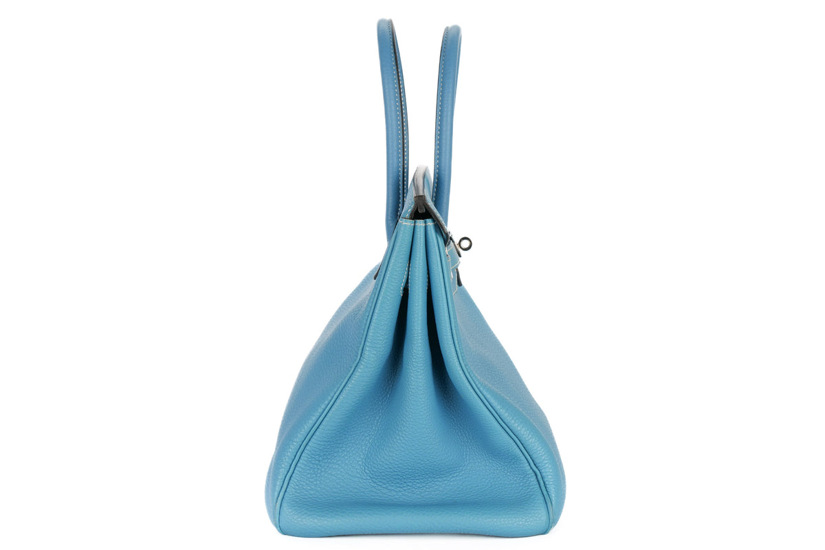 Hermès Birkin 35 Bleu Jean Togo Palladium Hardware - view 5