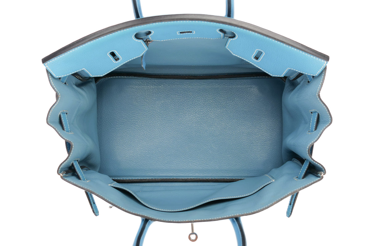 Hermès Birkin 35 Bleu Jean Togo Palladium Hardware - view 10