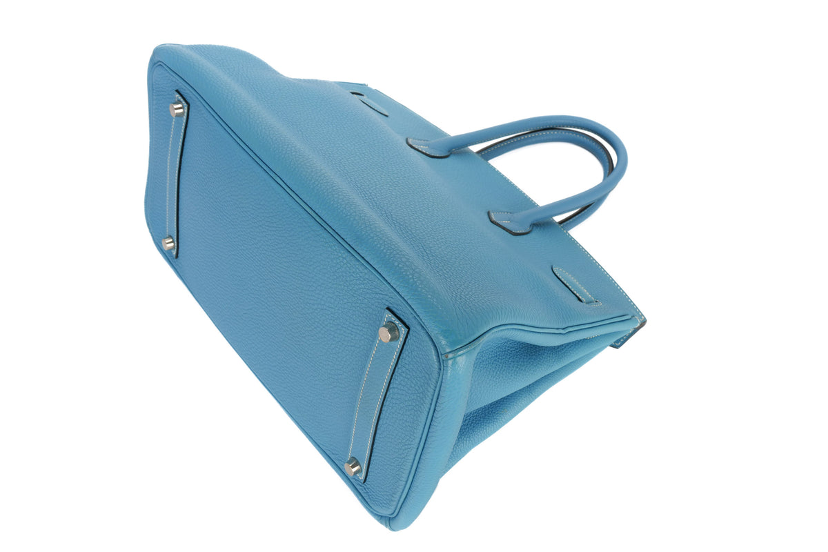 Hermès Birkin 35 Bleu Jean Togo Palladium Hardware - view 14