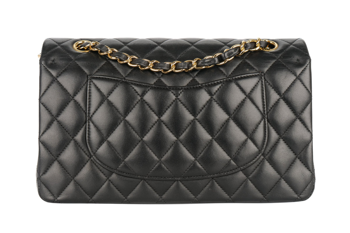 Chanel Medium Classic Flap Black Lambskin Gold Hardware - view 3