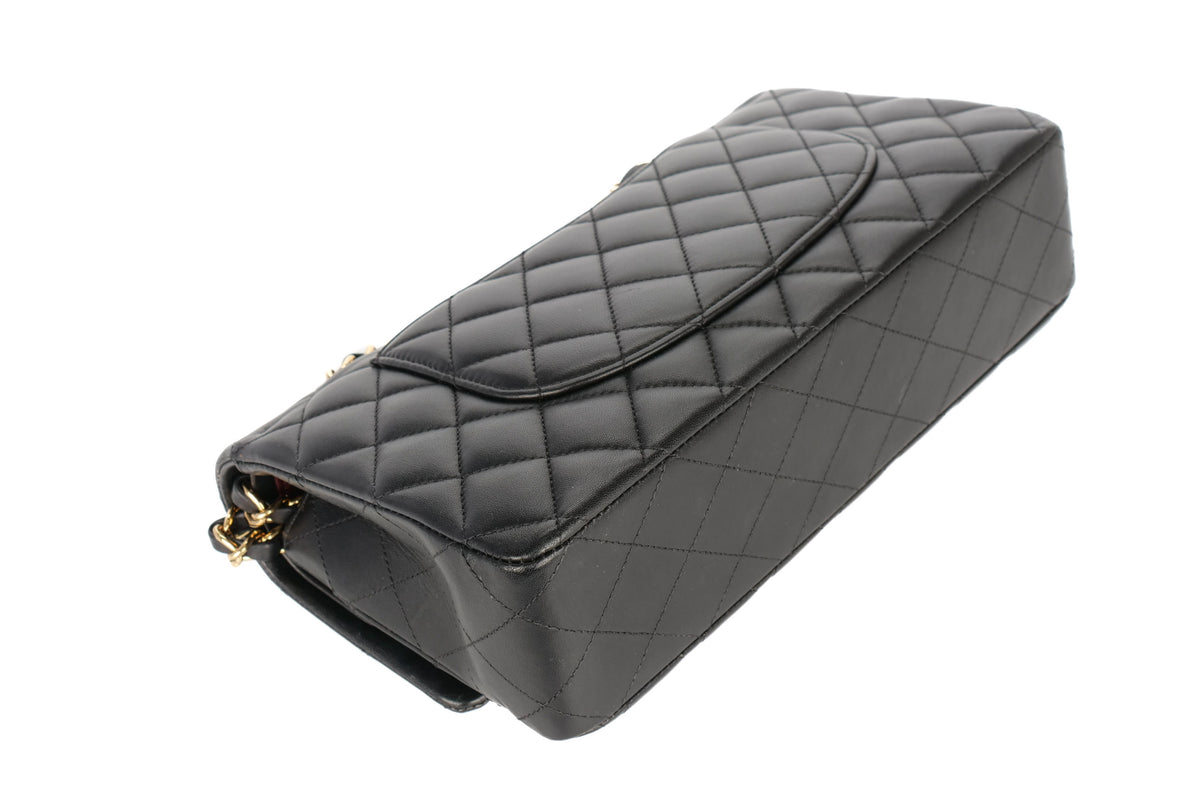 Chanel Medium Classic Flap Black Lambskin Gold Hardware - view 14