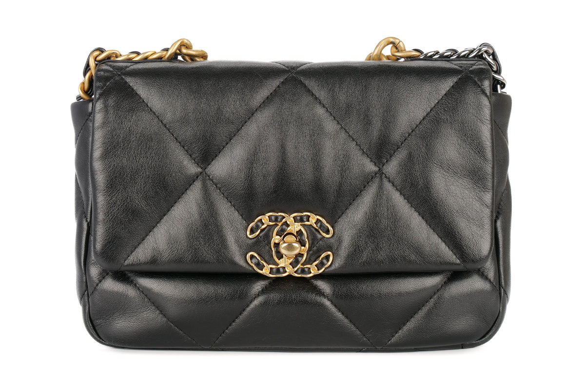 Chanel Medium 19 Black Lambskin Mixed Gold Hardware - view 1