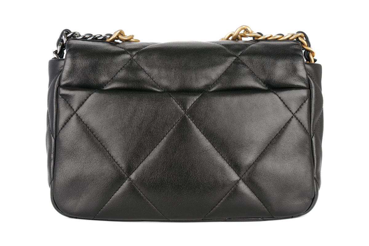 Chanel Medium 19 Black Lambskin Mixed Gold Hardware - view 3