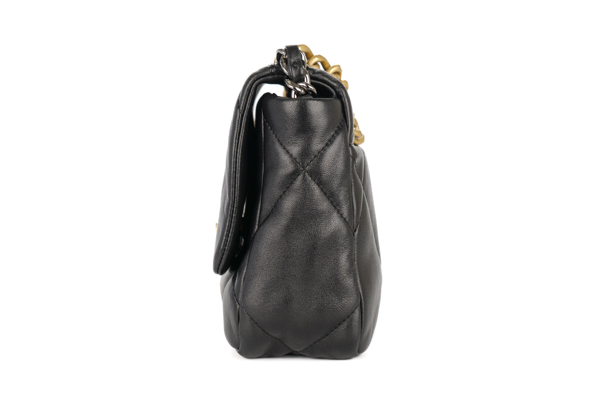 Chanel Medium 19 Black Lambskin Mixed Gold Hardware - view 4
