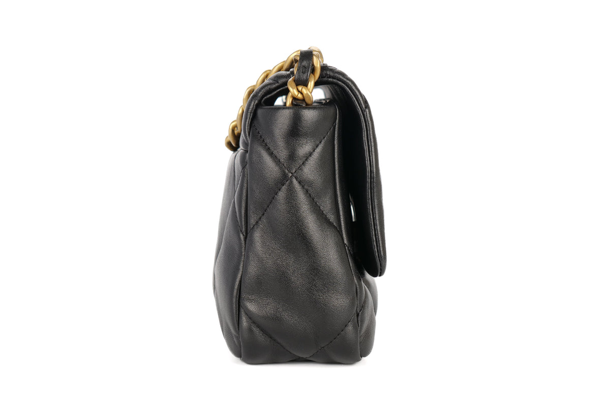 Chanel Medium 19 Black Lambskin Mixed Gold Hardware - view 5