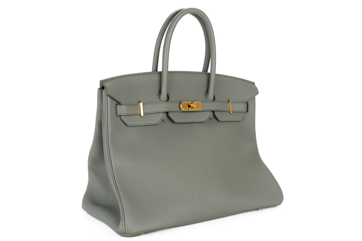 Hermès Birkin 35 Vert Amande Togo Gold Hardware - view 2