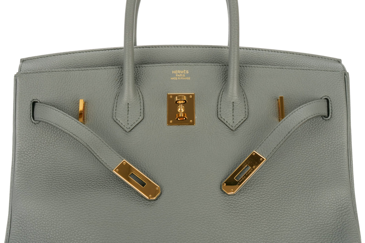 Hermès Birkin 35 Vert Amande Togo Gold Hardware - view 9