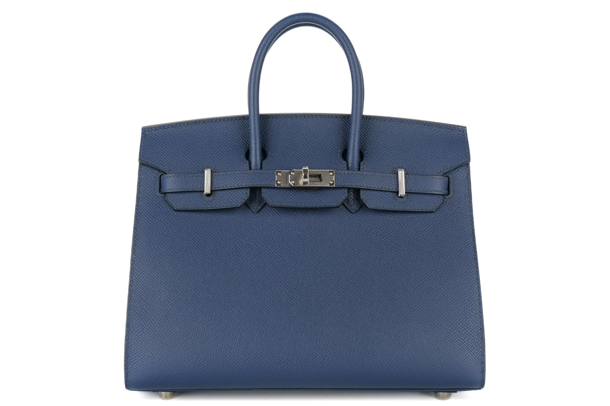Hermès Birkin 25 Blue Navy Epsom Sellier Palladium Hardware - view 1