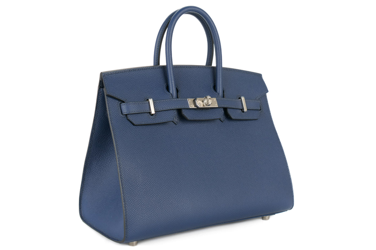 Hermès Birkin 25 Blue Navy Epsom Sellier Palladium Hardware - view 2