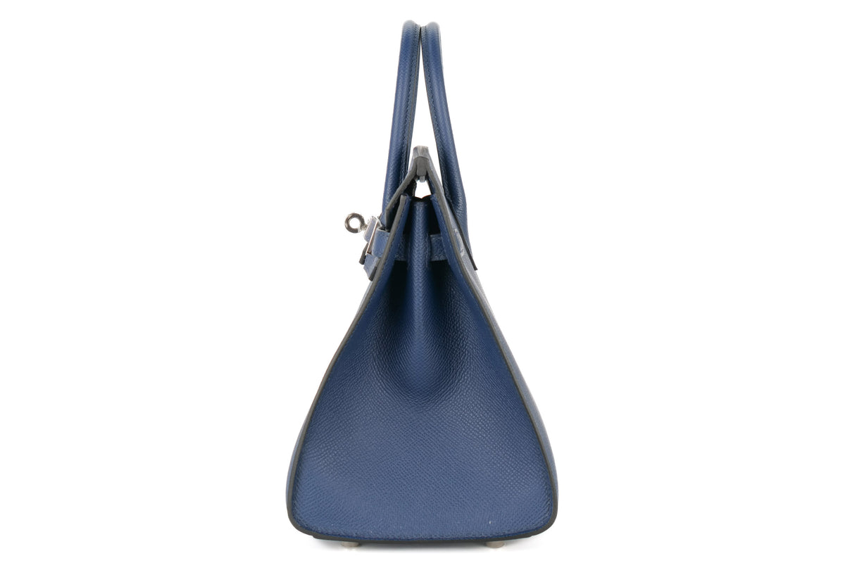 Hermès Birkin 25 Blue Navy Epsom Sellier Palladium Hardware - view 4