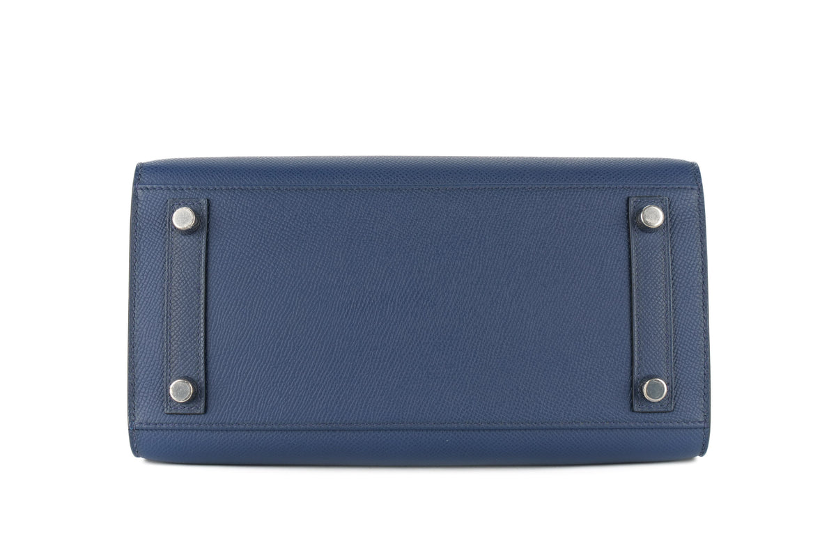 Hermès Birkin 25 Blue Navy Epsom Sellier Palladium Hardware - view 6