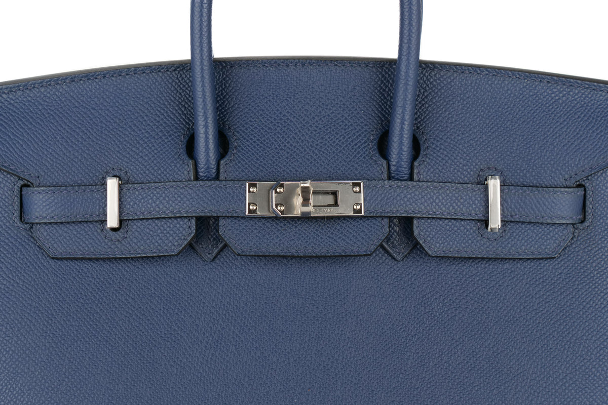 Hermès Birkin 25 Blue Navy Epsom Sellier Palladium Hardware - view 7
