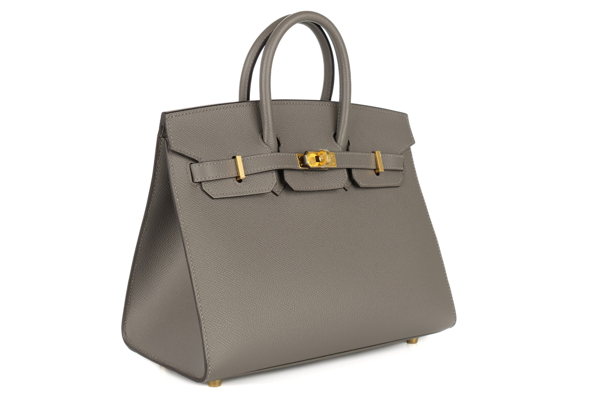 Hermès Birkin 25 Gris Meyer Epsom Sellier Gold Hardware - view 2