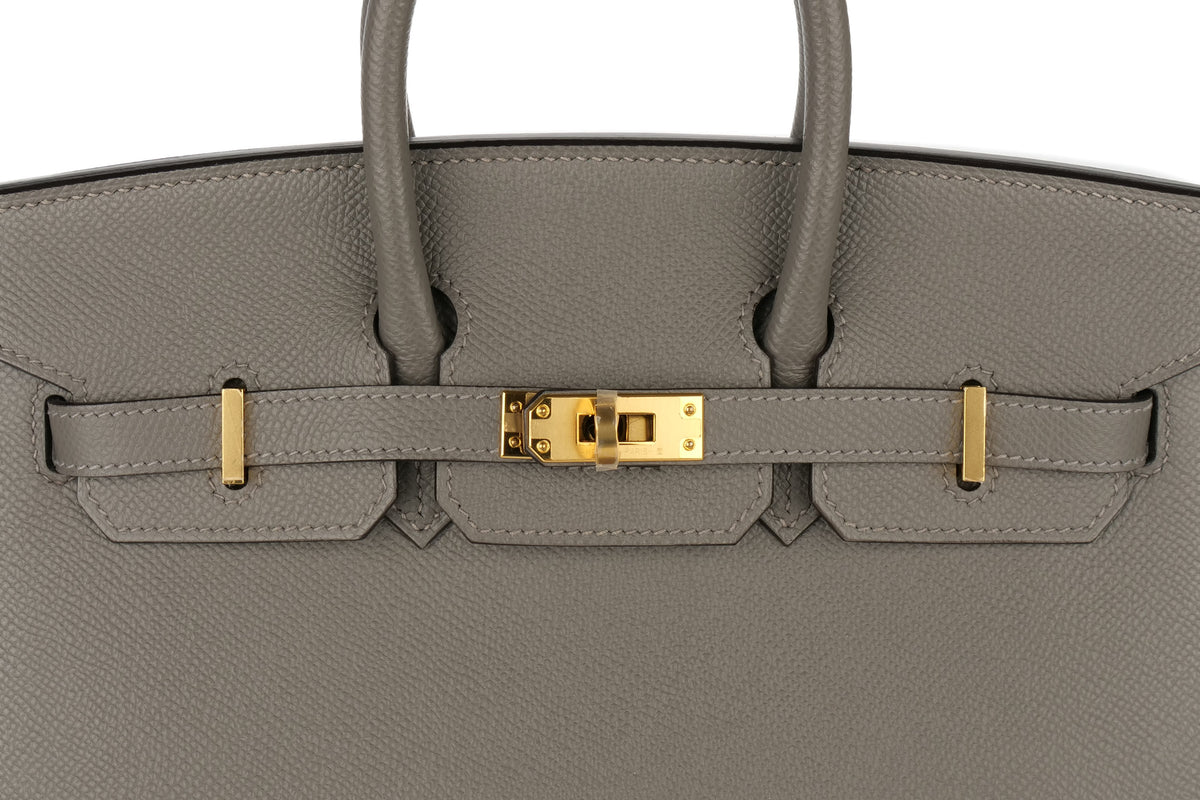 Hermès Birkin 25 Gris Meyer Epsom Sellier Gold Hardware - view 7