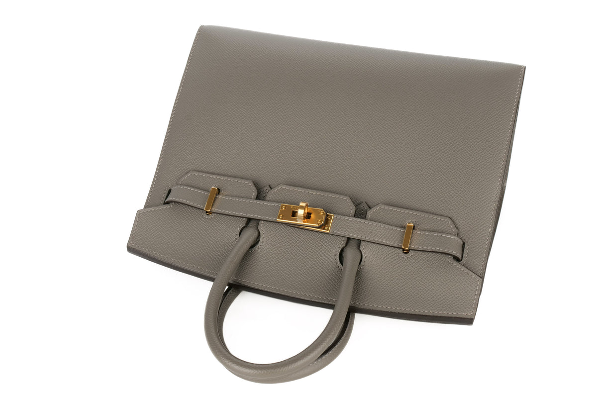 Hermès Birkin 25 Gris Meyer Epsom Sellier Gold Hardware - view 8