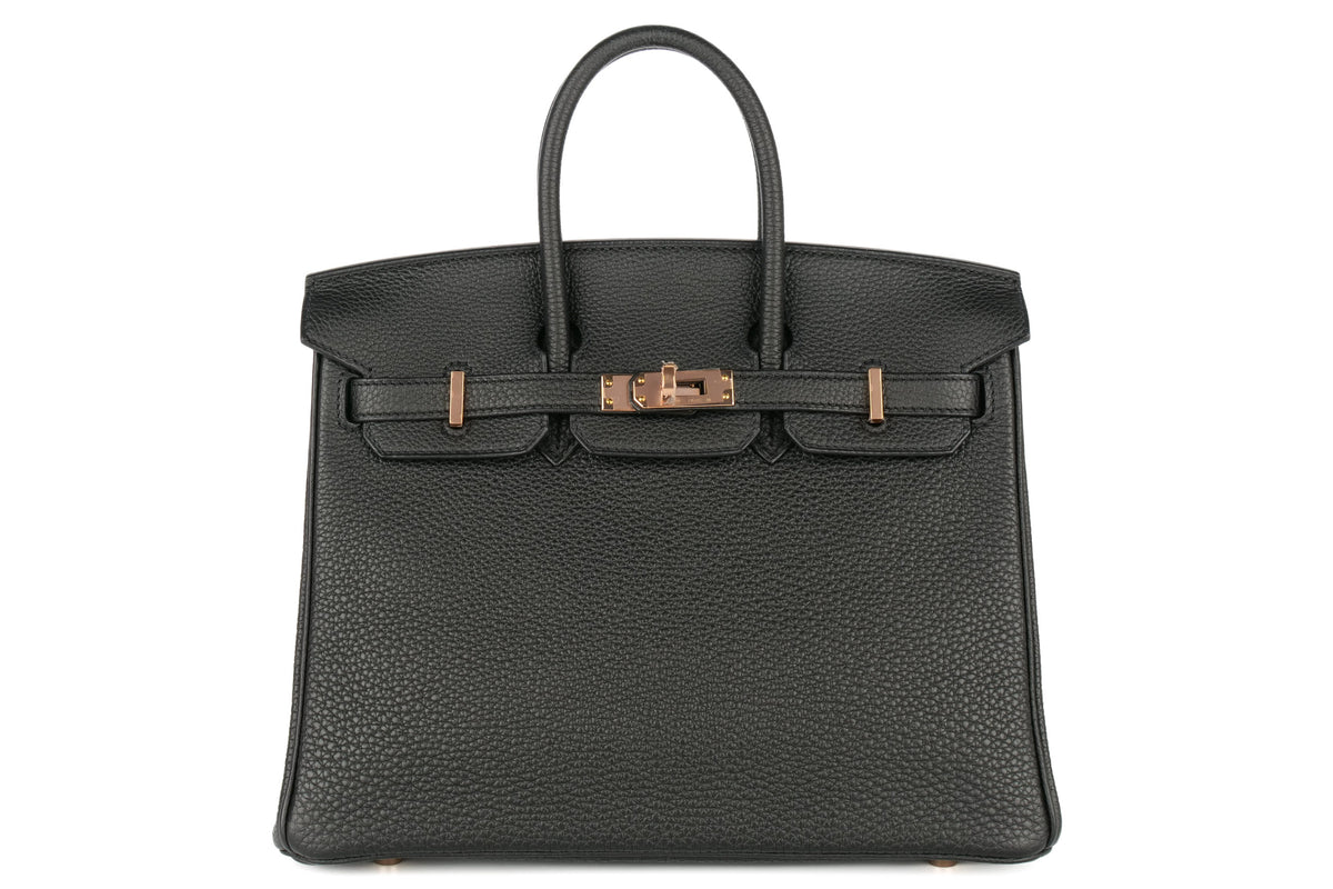 Hermès Birkin 25 Noir - Black Togo Rose Gold Hardware - view 1