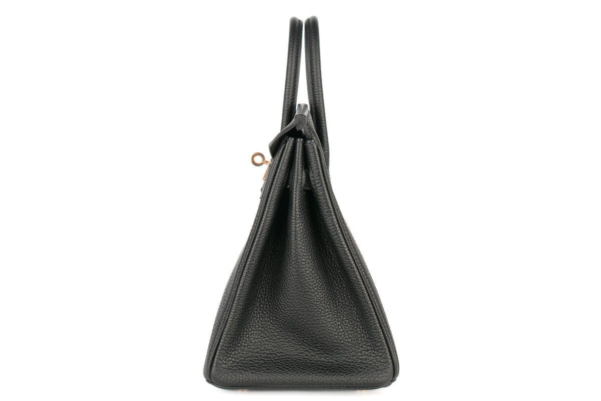 Hermès Birkin 25 Noir - Black Togo Rose Gold Hardware - view 4