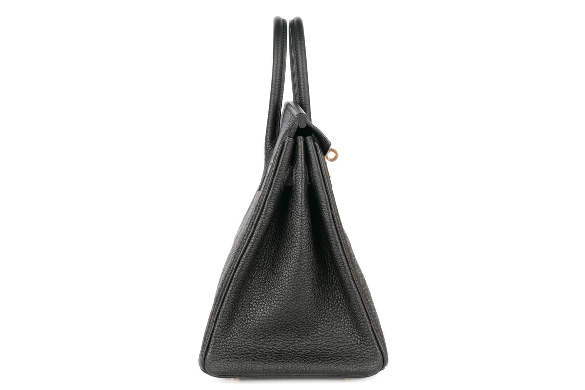 Hermès Birkin 25 Noir - Black Togo Rose Gold Hardware - view 5