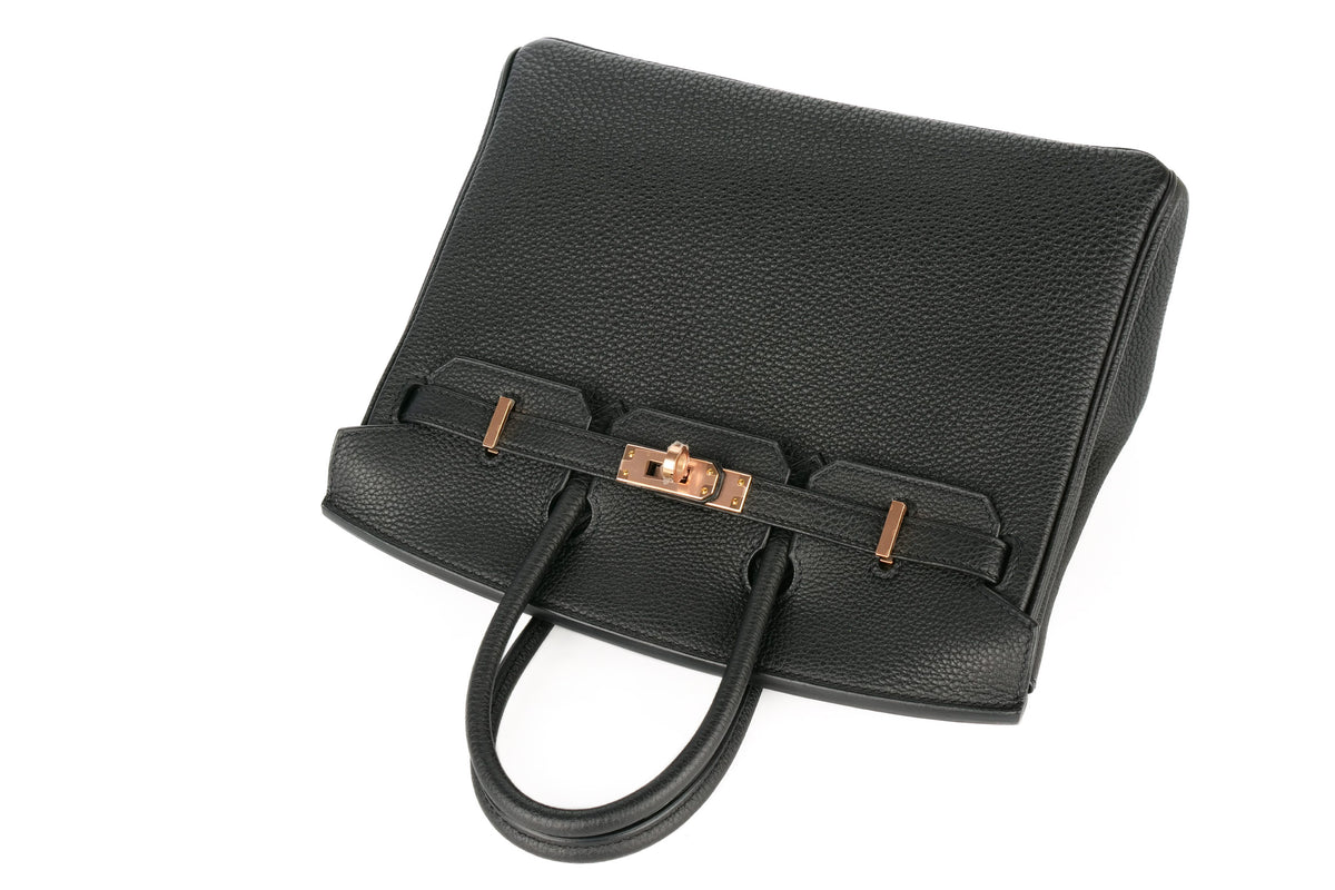 Hermès Birkin 25 Noir - Black Togo Rose Gold Hardware - view 8