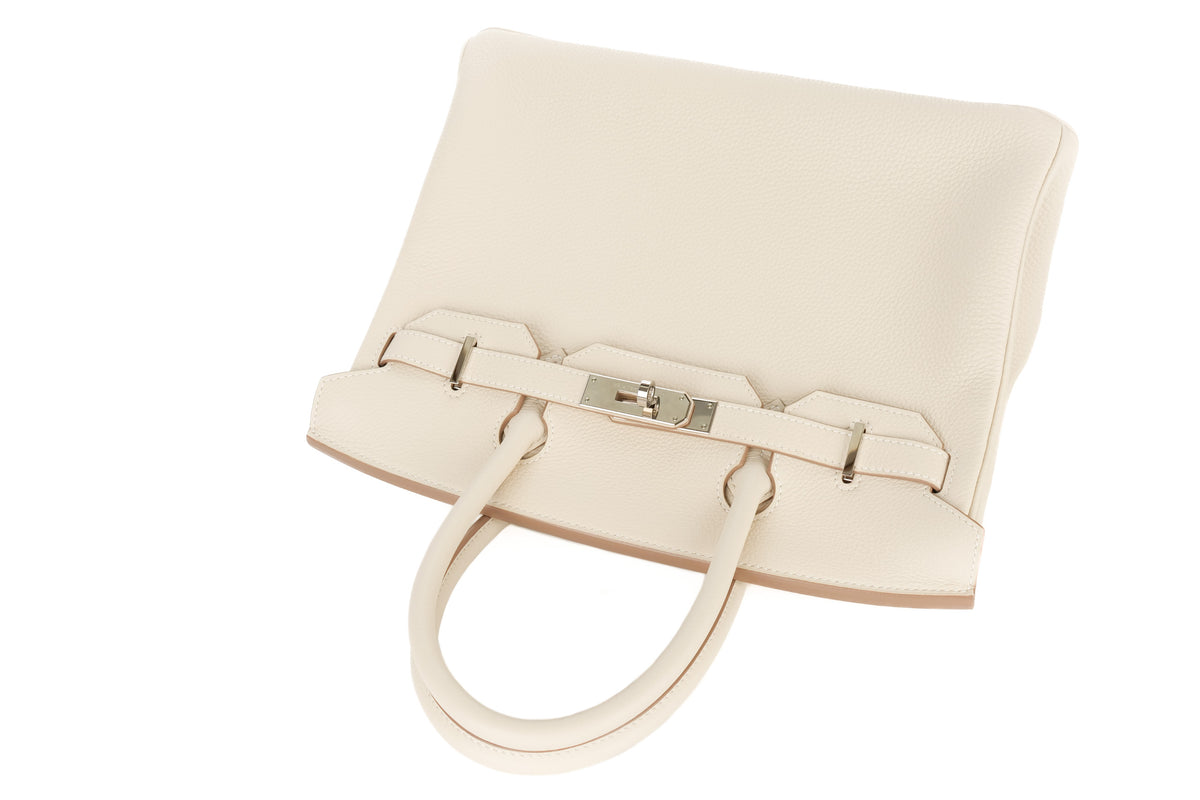 Hermès Birkin 30 Craie Togo Palladium Hardware - view 8