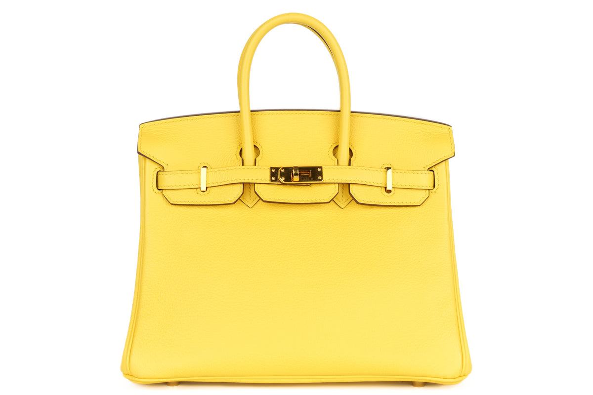 Hermès Birkin 25 Jaune de Naples Novillo Rose Gold Hardware - view 1