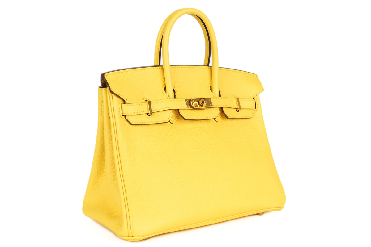Hermès Birkin 25 Jaune de Naples Novillo Rose Gold Hardware - view 2
