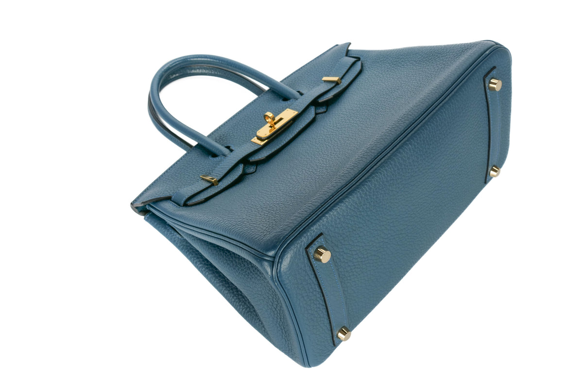 Hermès Birkin 30 Bleu Cobalt Clemence Gold Hardware - view 11