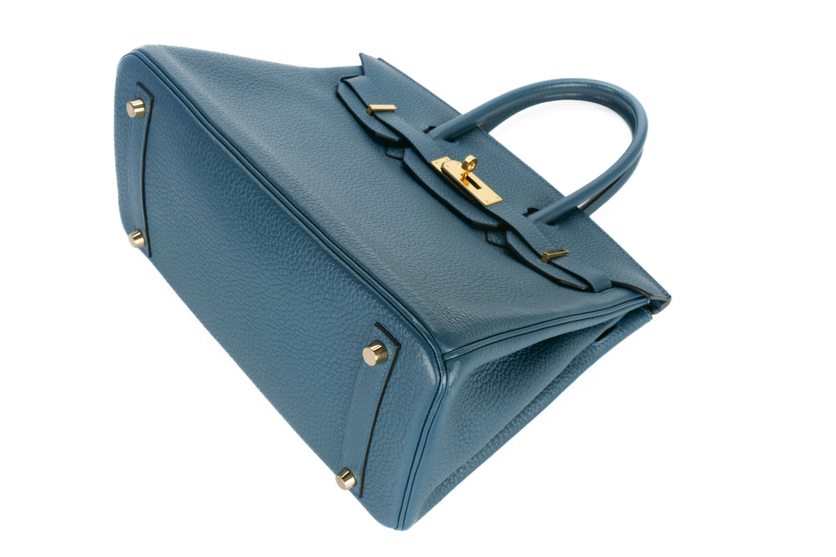 Hermès Birkin 30 Bleu Cobalt Clemence Gold Hardware - view 12
